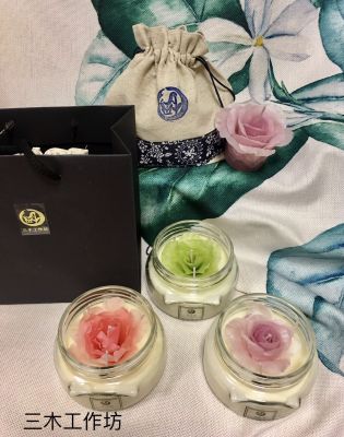 手工蜂蠟花 大豆蠟精油蠟燭 （230g）