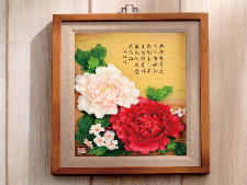 玉山畫廊-油桐花詩詞賞作、牡丹花詩詞賞作