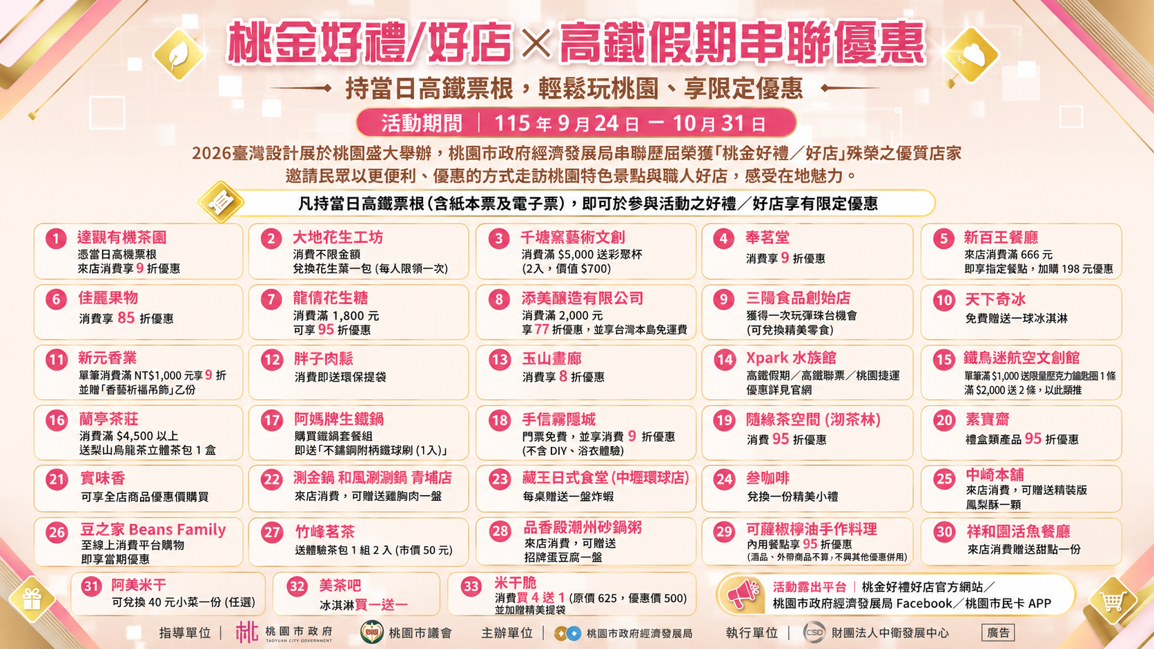 桃金好禮好店優惠底加
